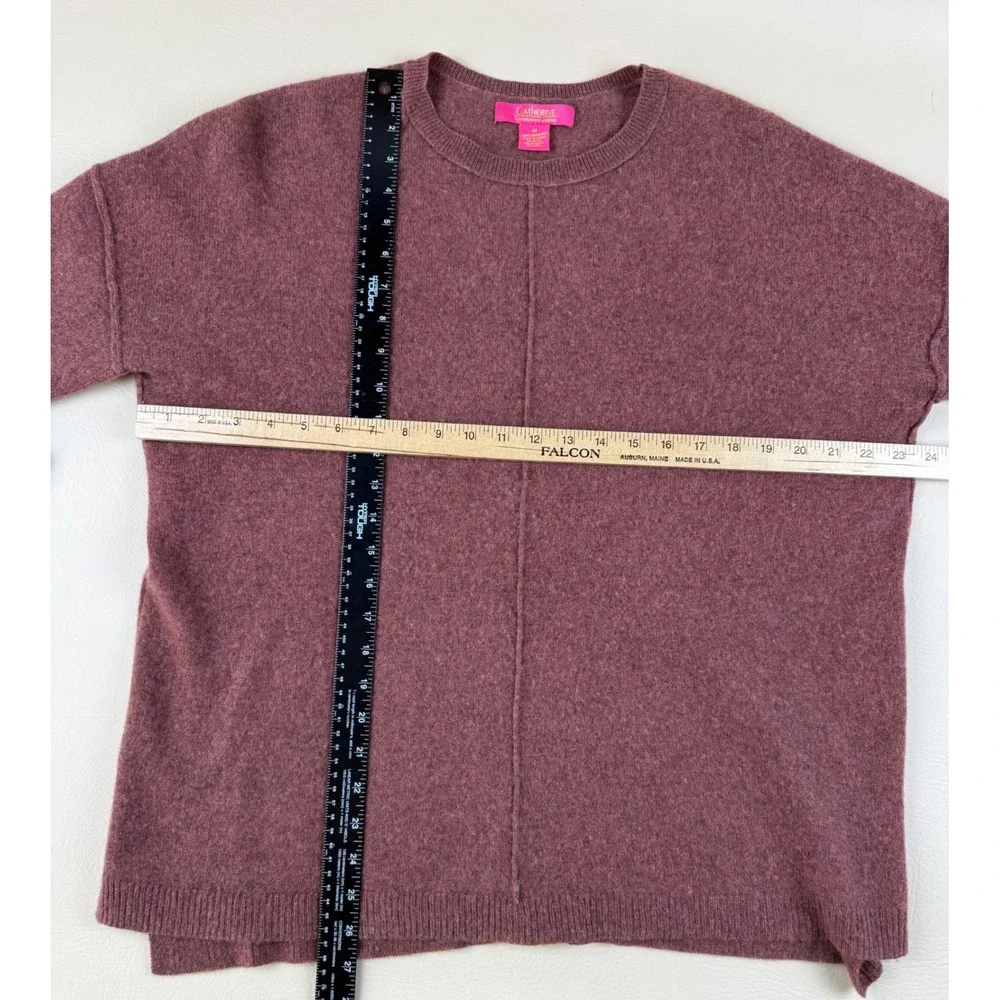 Catherine Malandrino 100% Cashmere Sweater Women's M Mauve Crewneck Soft - Picture 3 of 5